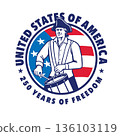 United States of America 250 Years of Freedom American Patriot Drummer Logo Retro 136103119