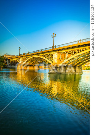 Triana Bridge in Seville, Spain 136103124