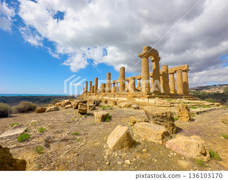 Agrigento site with ancient greek ruins, Sicily Agrigento site with ancient greek ruins, Sicily 136103170