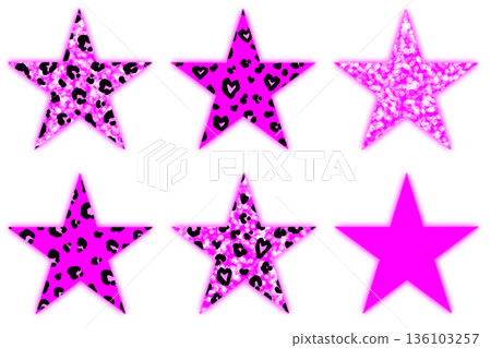 辣妹粉紅豹紋星 136103257