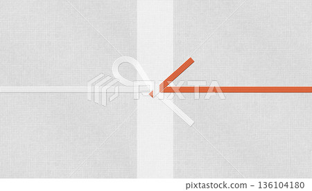 現代日本紙和紅白相間的水引繩，“單向結”，用於反覆慶祝 136104180