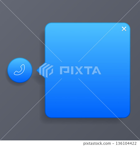 Chat Message Popup User Interface Template With Call Icon 136104422