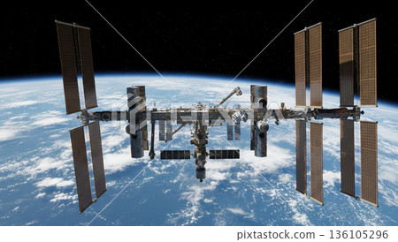 國際太空站 (ISS) - 人工智慧生成的圖像 136105296