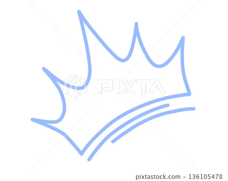 簡單的驚喜圖示（藍色） 136105478