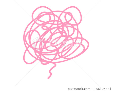 Simple trouble icon (pink) 136105481
