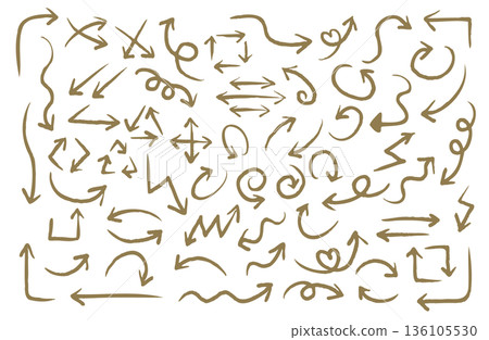 插畫資料:手繪箭頭線稿 A 套 插畫資料:手繪箭頭線稿 A 套 136105530