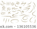 手繪線條插畫素材/塗鴉集 136105536