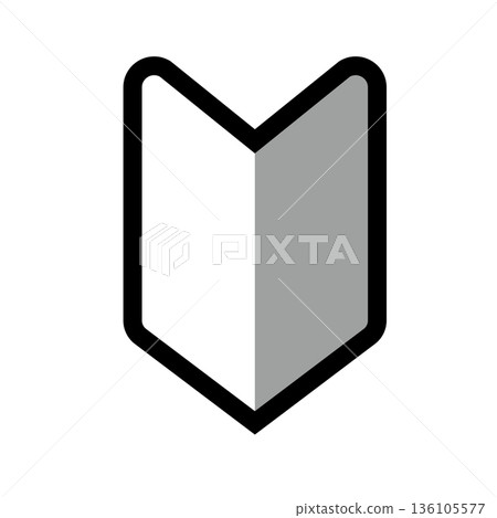 Monochrome beginner mark icon 02 Monochrome beginner mark icon 02 136105577