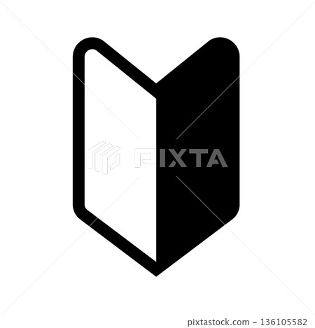 Monochrome beginner mark icon 07 Monochrome beginner mark icon 07 136105582