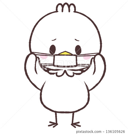 戴著面具的白鳥插圖 戴著面具的白鳥插圖 136105626