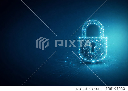 用節點繪製的掛鎖安全背景 136105630