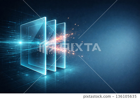 防火牆防禦面板背景 136105635