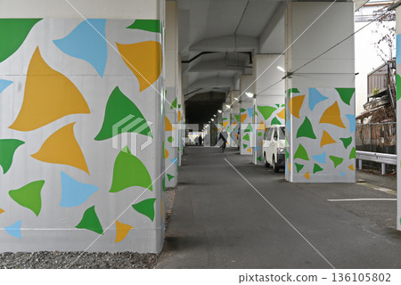 [Suginami Ward, Tokyo] Underpass walkway leading from Koenji Station to Asagaya 136105802