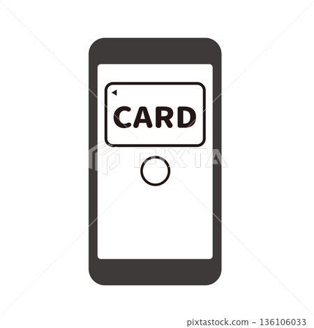 智慧型手機螢幕上顯示的信用卡支付圖示插圖 02 136106033
