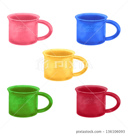 杯子（兒童用品插圖） 136106093