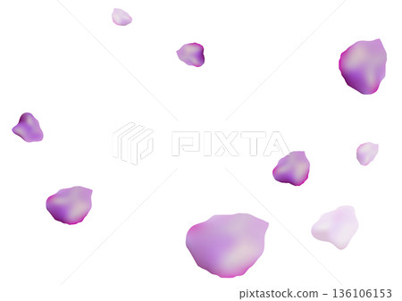 紫色花瓣飄動的插圖 紫色花瓣飄動的插圖 136106153