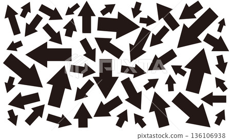 4K影片背景素材箭頭混淆黑白 136106938