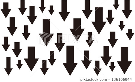 4K影片背景素材：箭頭上升，黑白 136106944