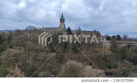 Luxembourg City, Luxembourg - March 19 2023: Surrounding View of Luxembourg City 136107066