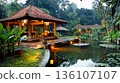 Serene Tropical Retreat with Lush Garden and Tranquil Pond 136107107