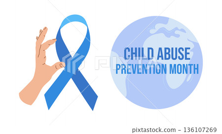Child Abuse Prevention Month April Awareness Safe. For campaigns, posters, social media, and educational websites. Vector illustration. Child Abuse Prevention Month April Awareness Safe. For campaigns, posters, social media, and educational websites. Vector illustration. 136107269