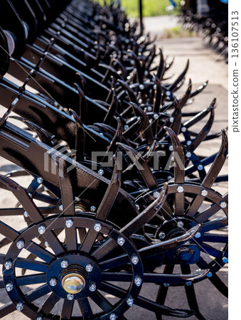 Modern agricultural machinery and equipment. Industrial details. 136107513