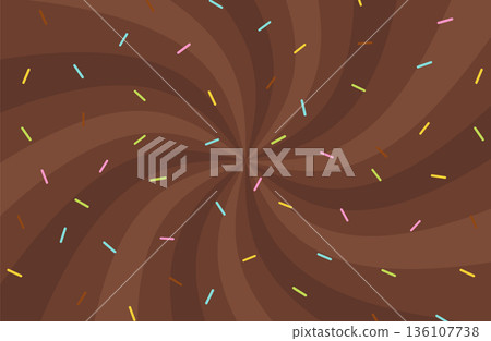 Chocolate cream and chocolate spray background, sweets, colored spray, chocolate, Valentine's Day Chocolate cream and chocolate spray background, sweets, colored spray, chocolate, Valentine's Day 136107738