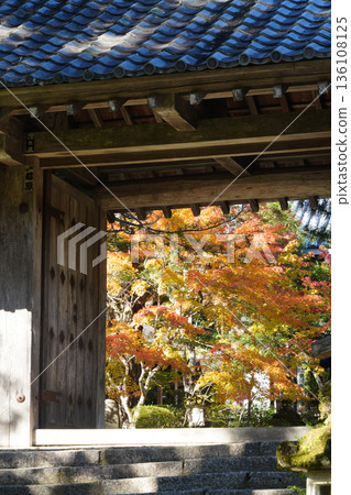 京都真木西名寺進山路上的秋景 136108125