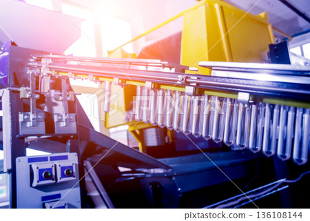 The plastic bottle blowing machine. PET preforms for blowing of plastic bottles.  136108144