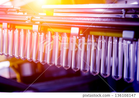 The plastic bottle blowing machine. PET preforms for blowing of plastic bottles.  136108147