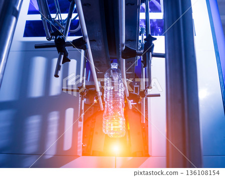 The plastic bottle blowing machine. PET preforms for blowing of plastic bottles 136108154