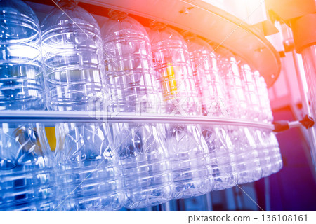 The plastic bottle blowing machine. PET preforms for blowing of plastic bottles 136108161