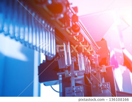 The plastic bottle blowing machine. PET preforms for blowing of plastic bottles 136108166