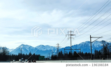 Interlaken,  Switzerland - March 17 2023: Surrounding View of Mountanious Interlaken  136108184