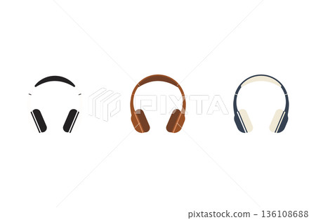 復古彩色耳機 136108688