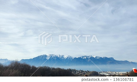 Interlaken, Switzerland - March 17 2023: Surrounding View of Mountanious Interlaken Interlaken, Switzerland - March 17 2023: Surrounding View of Mountanious Interlaken 136108781
