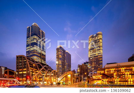 Tokyo night view: Japan's tallest building and the Azabudai area, which has undergone large-scale redevelopment, 2026 136109062