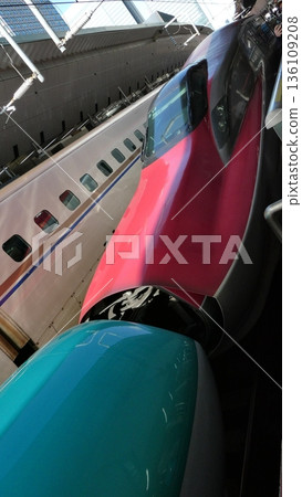 The connection between the Hayabusa and Komachi Shinkansen trains The connection between the Hayabusa and Komachi Shinkansen trains 136109208