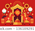 chinese new year, greeting, spring festival 136109291