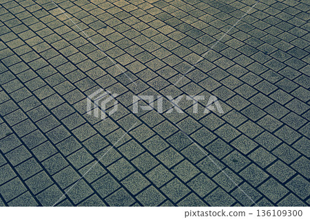 Stone block sidewalk surface 136109300