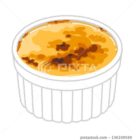 Creme brulee illustration Creme brulee illustration 136109589