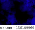 A spooky background image of black and blue smoke and ghosts. 136109969