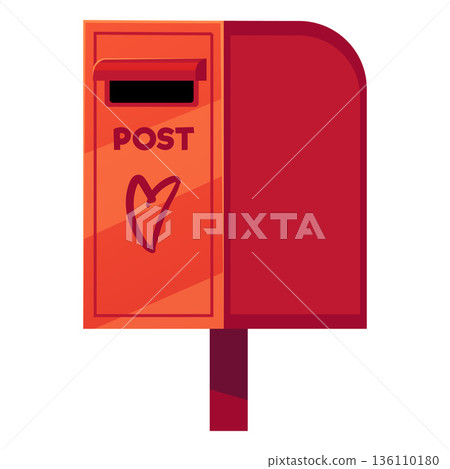 Love postbox flat vector, red mail box on the pillar for sending or receiving romantic letters, Valentines mail delivery Love postbox flat vector, red mail box on the pillar for sending or receiving romantic letters, Valentines mail delivery 136110180