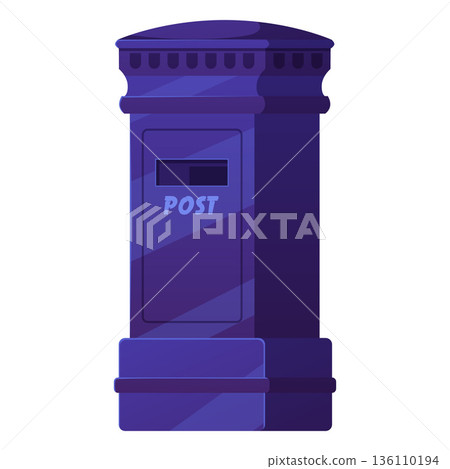 Metallic pillar postal postbox flat vector icon, correspondence letter box for mail sending in post office mail delivery Metallic pillar postal postbox flat vector icon, correspondence letter box for mail sending in post office mail delivery 136110194