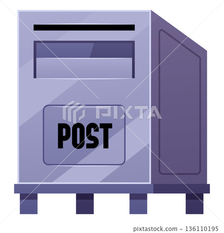 Metallic postal postbox vector icon, correspondence letter box for mail sending in post office, mail delivery service Metallic postal postbox vector icon, correspondence letter box for mail sending in post office, mail delivery service 136110195