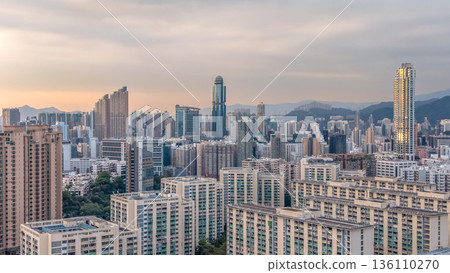 Soft Daylight Illuminates Ho Man Tin Skyline And Mountains Soft Daylight Illuminates Ho Man Tin Skyline And Mountains 136110270