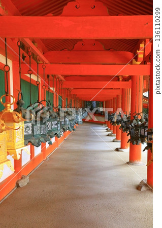 World Heritage Site Kasuga Taisha Shrine East Corridor 136110299