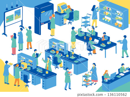 在實驗室工作的人們 136110562