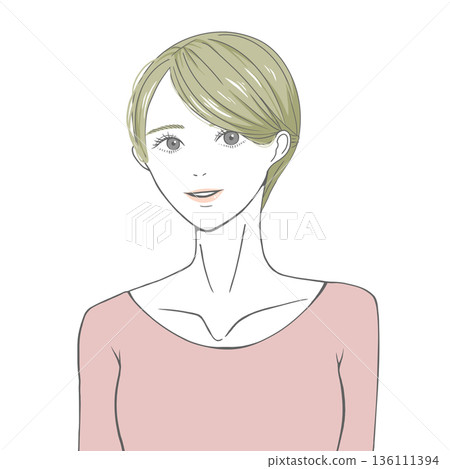 一位金髮女子直視前方 136111394