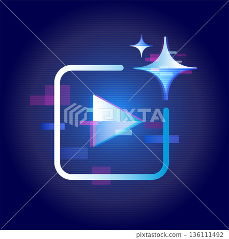 AI Generated Video Content Glitch Technology Background AI Generated Video Content Glitch Technology Background 136111492